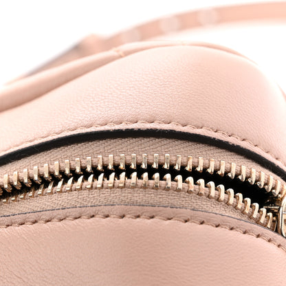 Gucci Calfskin Matelasse Small GG Marmont Camera Bag Pink Beige 11 of 12