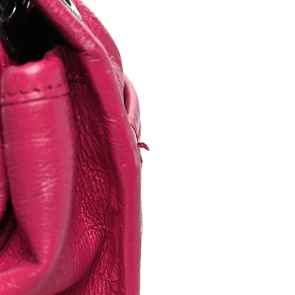 Saint Laurent Crinkled Calfskin Matelasse Monogram Medium Niki Chain Satchel Freesia 12 of 13