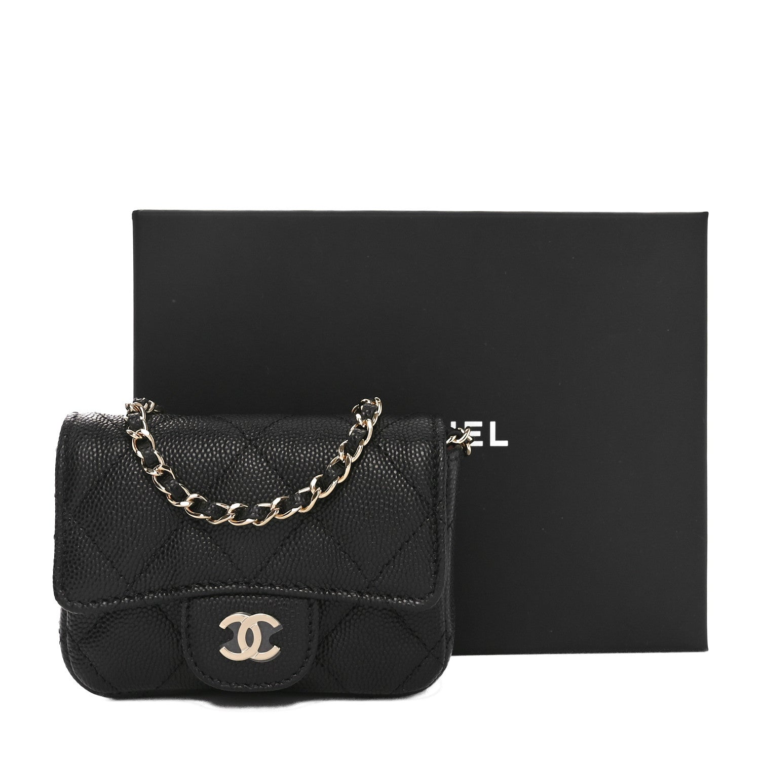 Chanel Caviar Quilted Mini Chain Belt Bag Black 12 of 12
