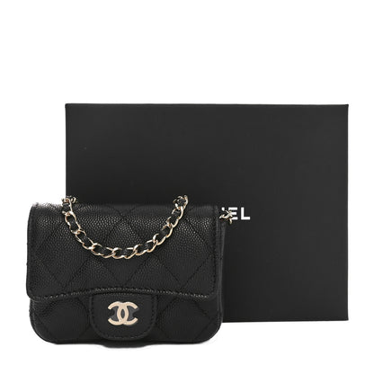 Chanel Caviar Quilted Mini Chain Belt Bag Black 12 of 12