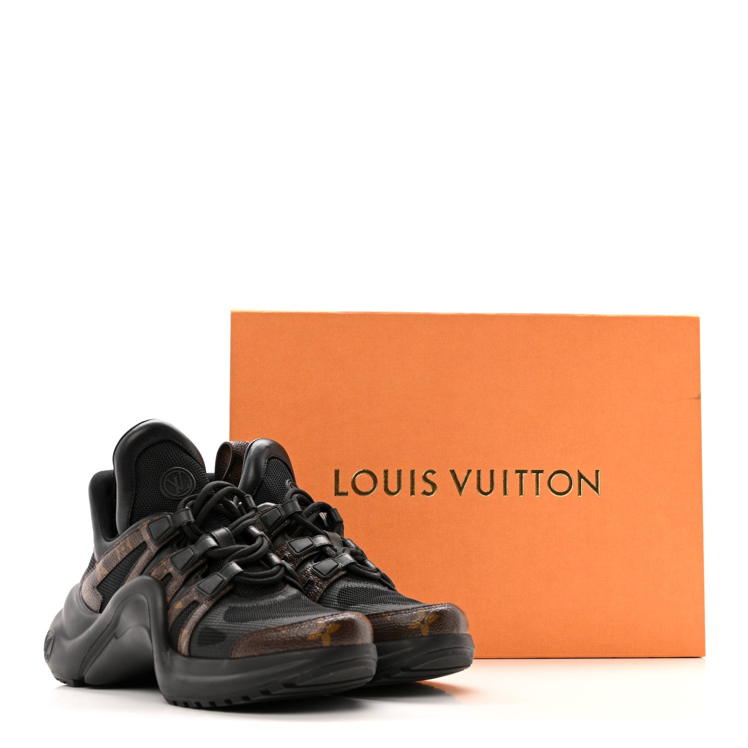 Louis Vuitton Calfskin Patent Monogram LV Archlight Sneakers 36 Black 14 of 14