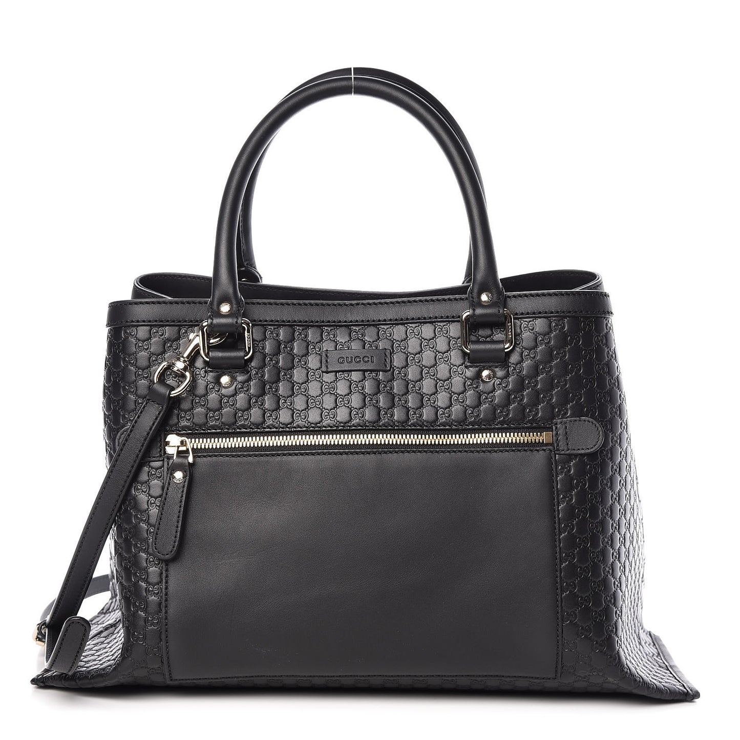 Soft Microguccissima Medium Tote Black
