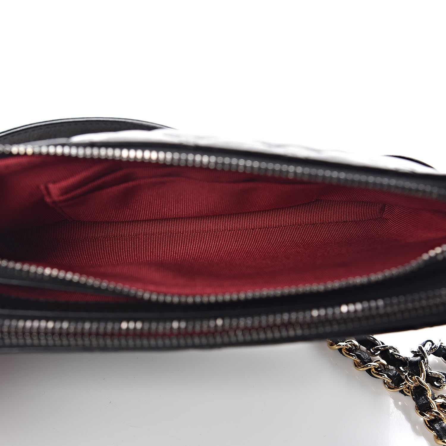 Chanel Aged Calfskin Quilted Small Gabrielle Clutch With Chain Black 5 of 12