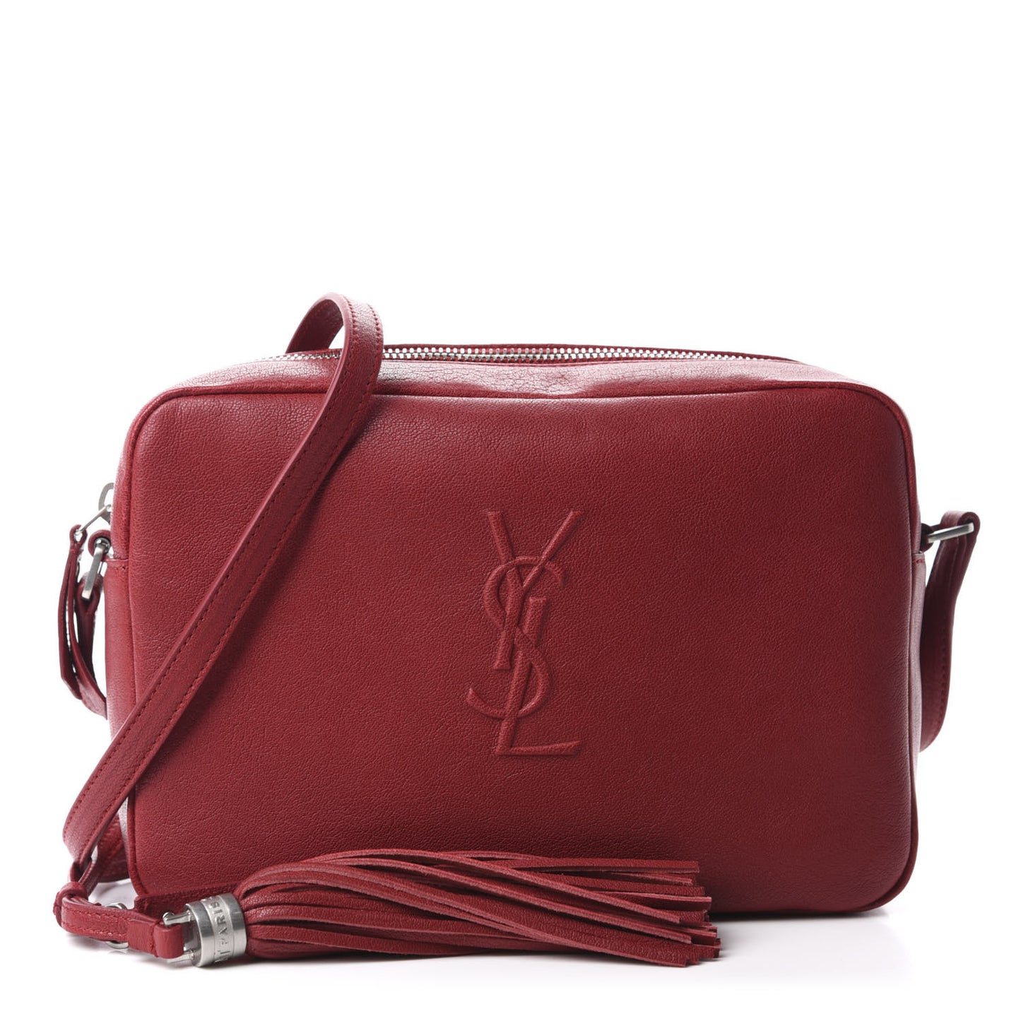 Lambskin Monogram Small Lou Camera Bag Lipstick Red
