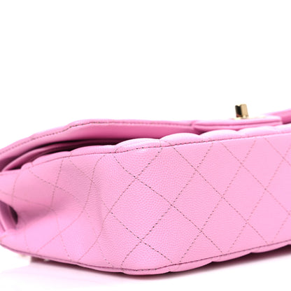 Chanel Caviar Quilted Medium Double Flap Pink 9 of 11
