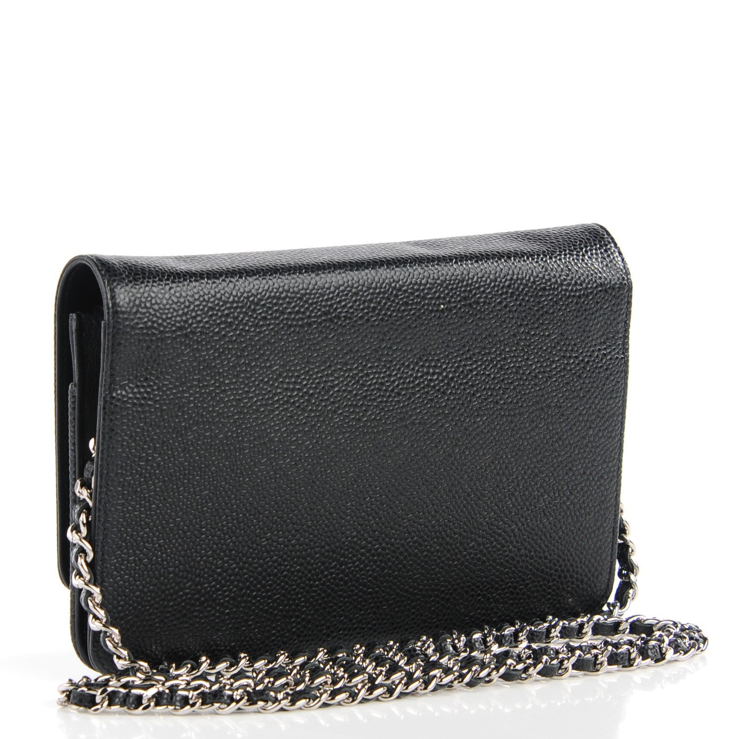 Chanel Caviar Timeless CC Wallet on Chain WOC Black 3 of 9