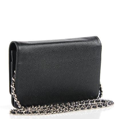 Chanel Caviar Timeless CC Wallet on Chain WOC Black 3 of 9