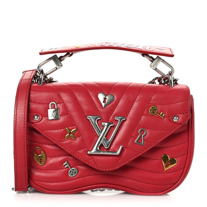 Louis Vuitton Calfskin Love Lock New Wave Chain MM Scarlet 1 of 8