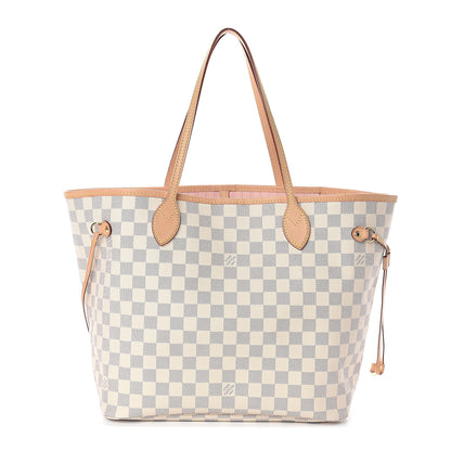 Louis Vuitton Damier Azur Neo Neverfull MM Rose Ballerine 1 of 8