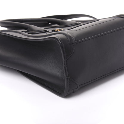 Celine Smooth Calfskin Nano Luggage Black 5 of 9