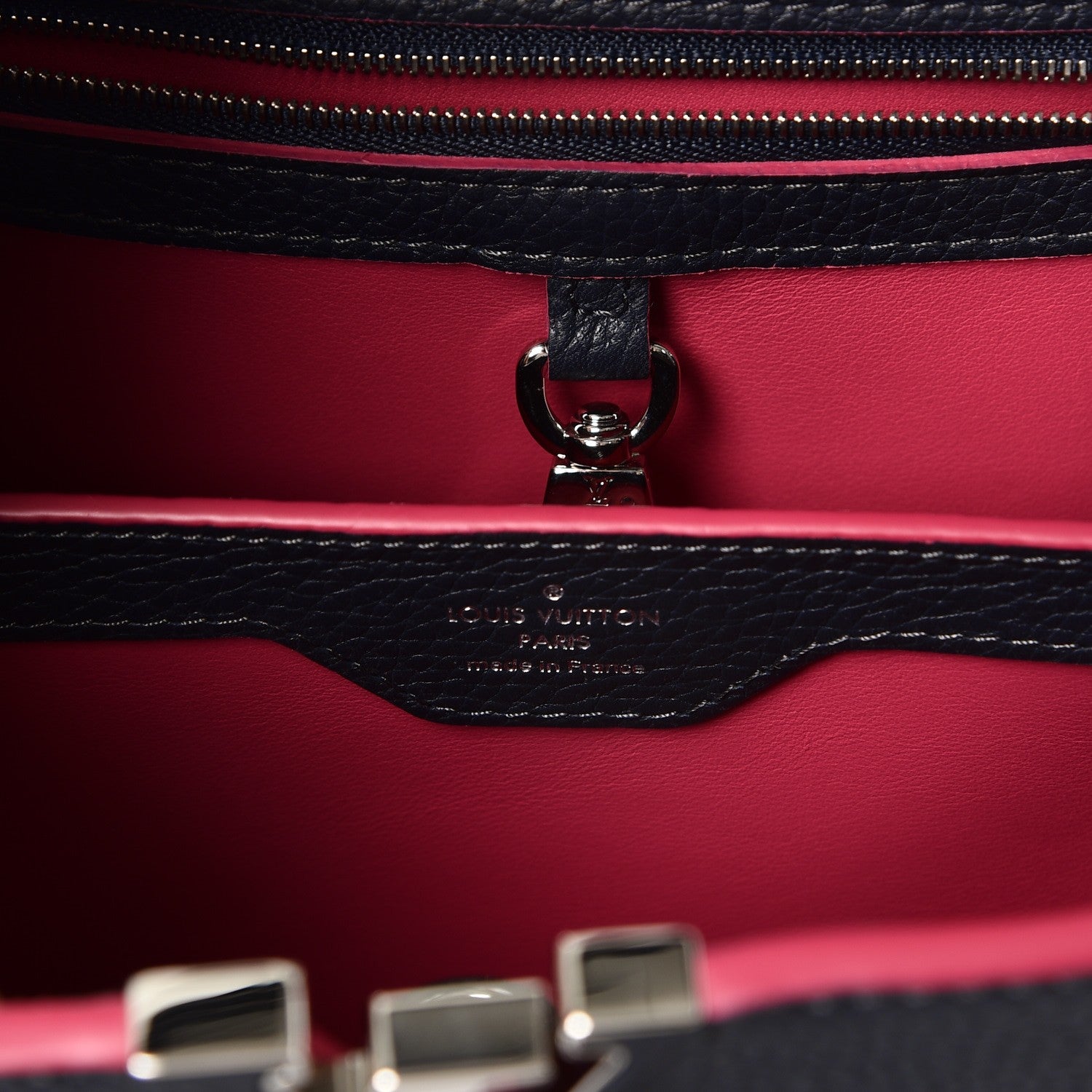 Louis Vuitton Taurillon Capucines BB Cobalt Fuchsia 7 of 9