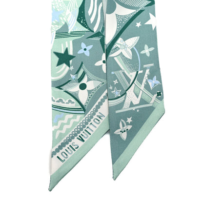 Louis Vuitton Silk LV Star Sign Pisces BB Bandeau Vert d'eau 2 of 4