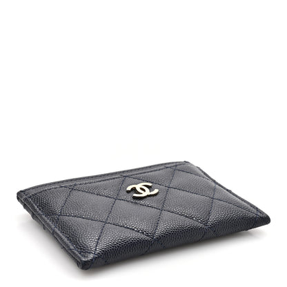 Chanel Caviar Quilted Card Holder Navy 4 of 9