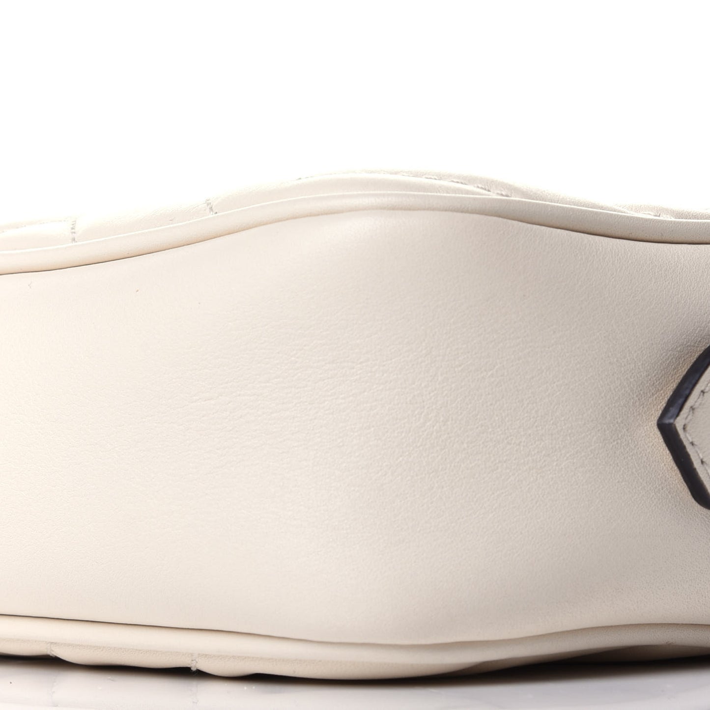Calfskin Matelasse Mini GG Marmont Chain Shoulder Bag White