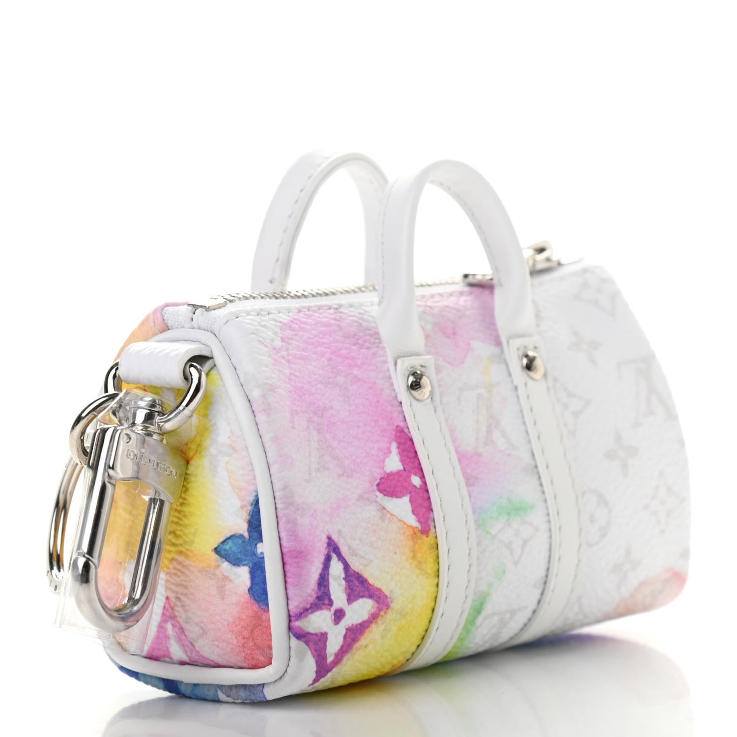 Louis Vuitton Monogram Watercolor Mini Keepall Bag Charm Key Holder Multicolor 3 of 6