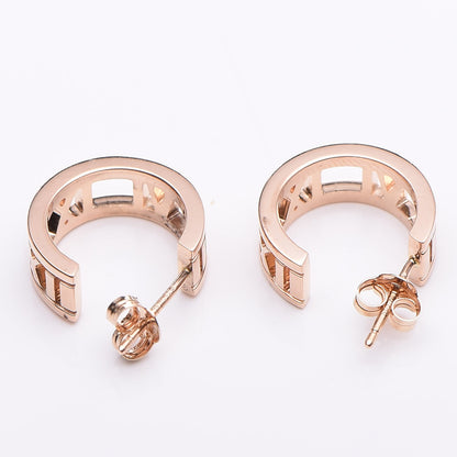 Tiffany 18K Rose Gold Atlas Hoop Earrings 3 of 5