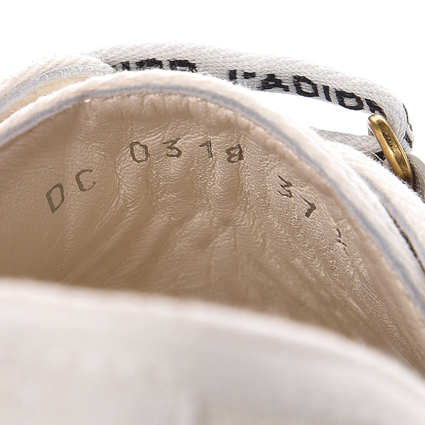 Canvas Walk'n Dior Low Top Sneakers 37.5 White