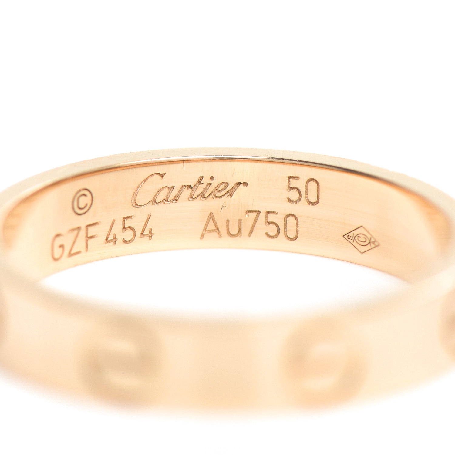 Cartier 18K Pink Gold 3.5mm LOVE Wedding Band Ring 50 5.25 4 of 5