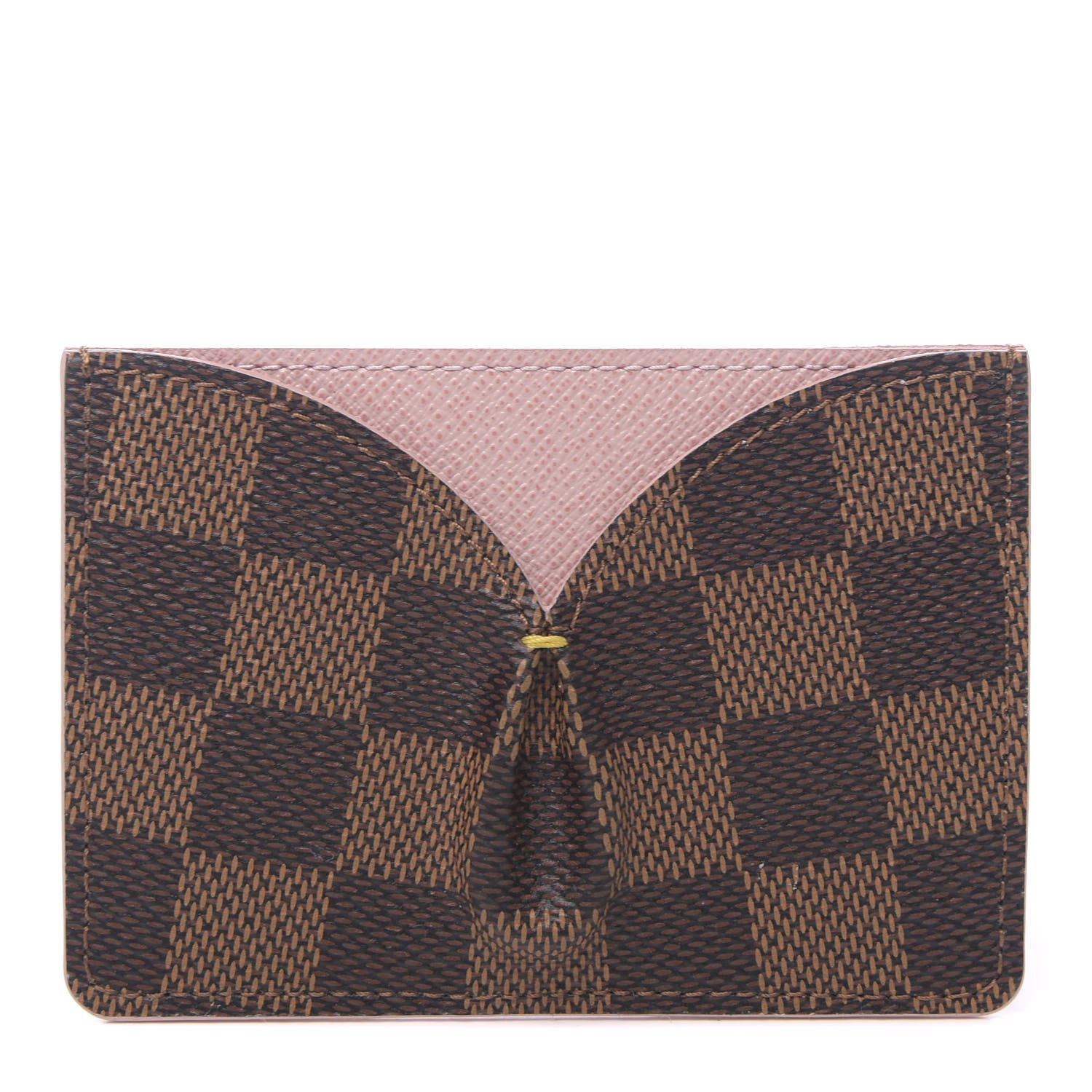 Louis Vuitton Damier Ebene Caissa Card Holder Rose Ballerine 1 of 6