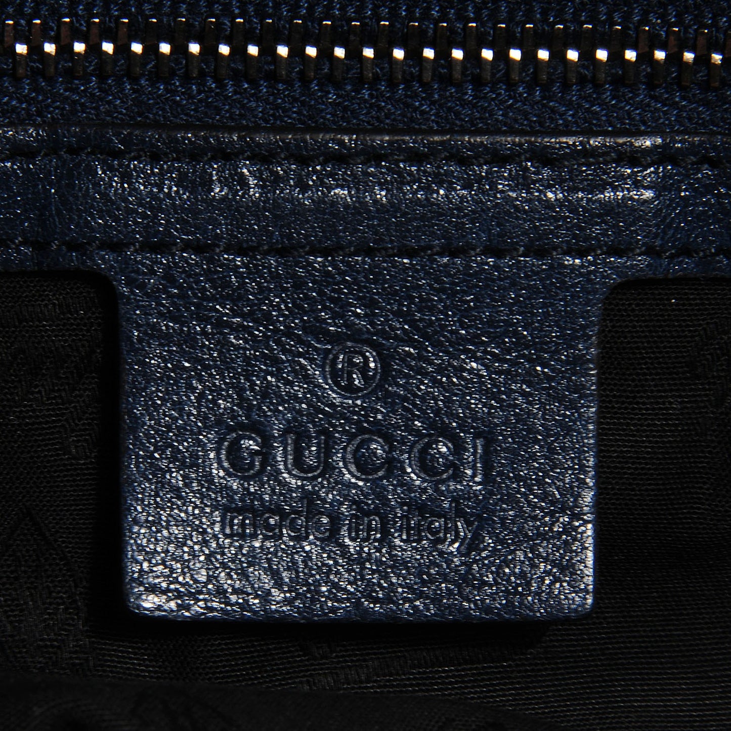 Suede Icon Bit Medium Shoulder Bag Navy