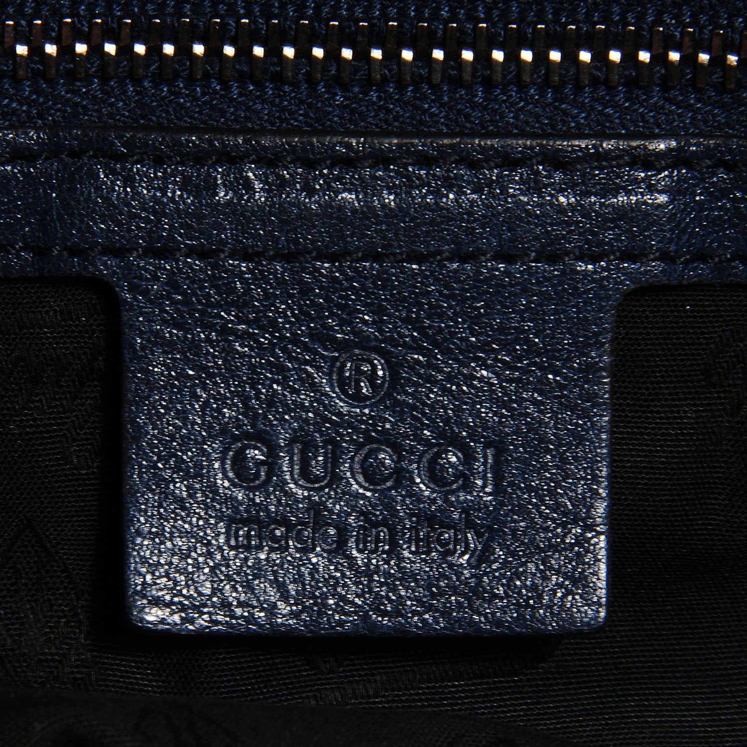 Gucci Suede Icon Bit Medium Shoulder Bag Navy 5 of 6