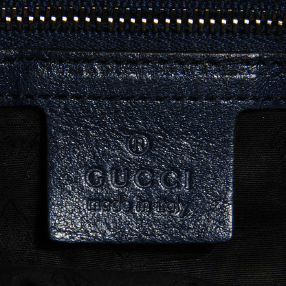 Gucci Suede Icon Bit Medium Shoulder Bag Navy 5 of 6