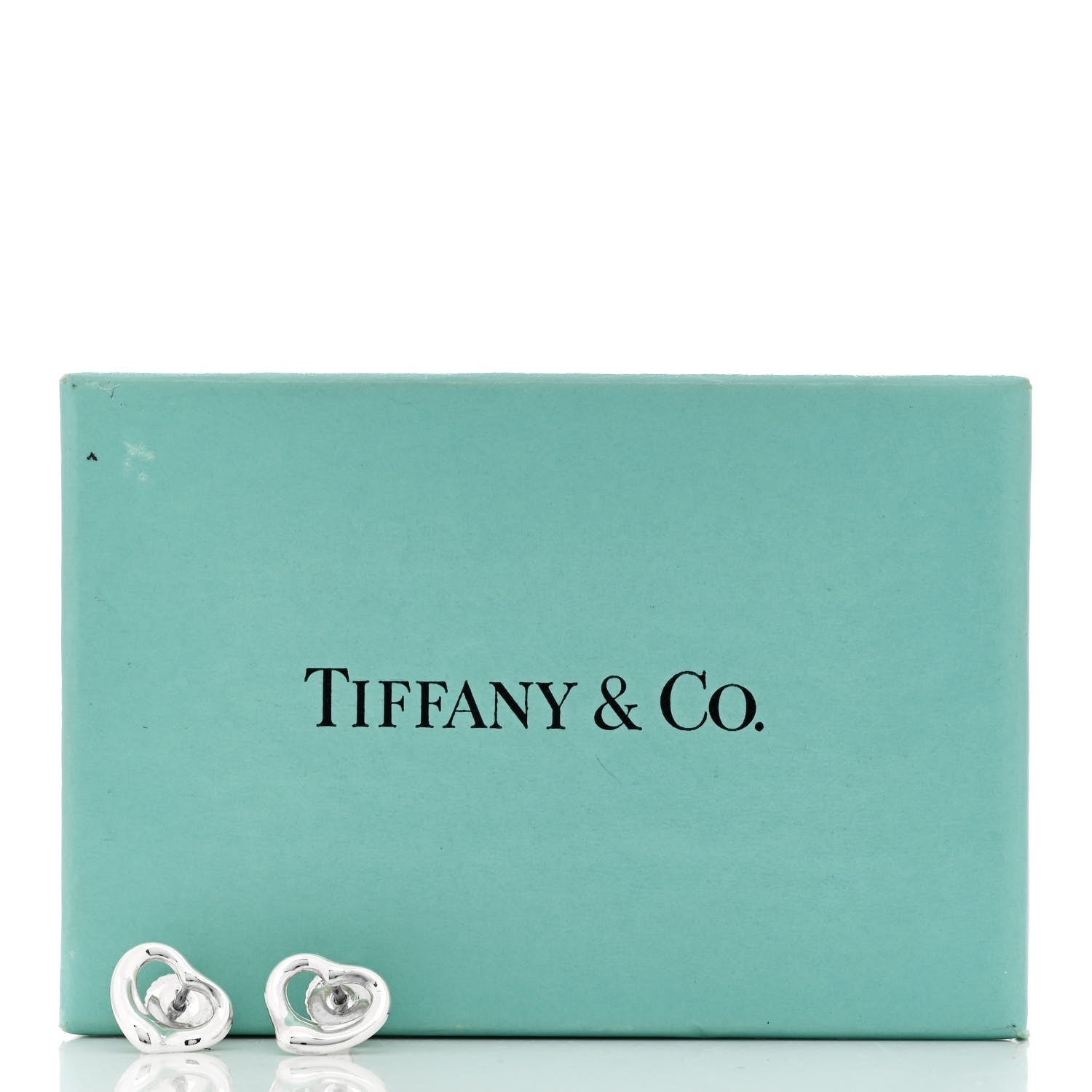 Tiffany Sterling Silver 11mm Elsa Peretti Open Heart Earrings 5 of 5