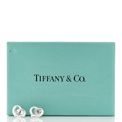 Tiffany Sterling Silver 11mm Elsa Peretti Open Heart Earrings 5 of 5