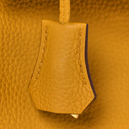 Hermes Taurillon Clemence Kelly Retourne 28 Jaune Ambre 36 of 42