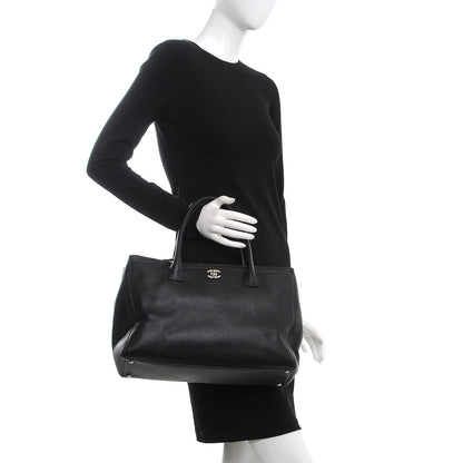 Chanel Calfskin Cerf Executive Shopper Tote Black 3 of 8