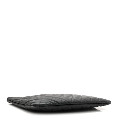 Chanel Caviar Quilted Medium Cosmetic Case Black 4 of 7