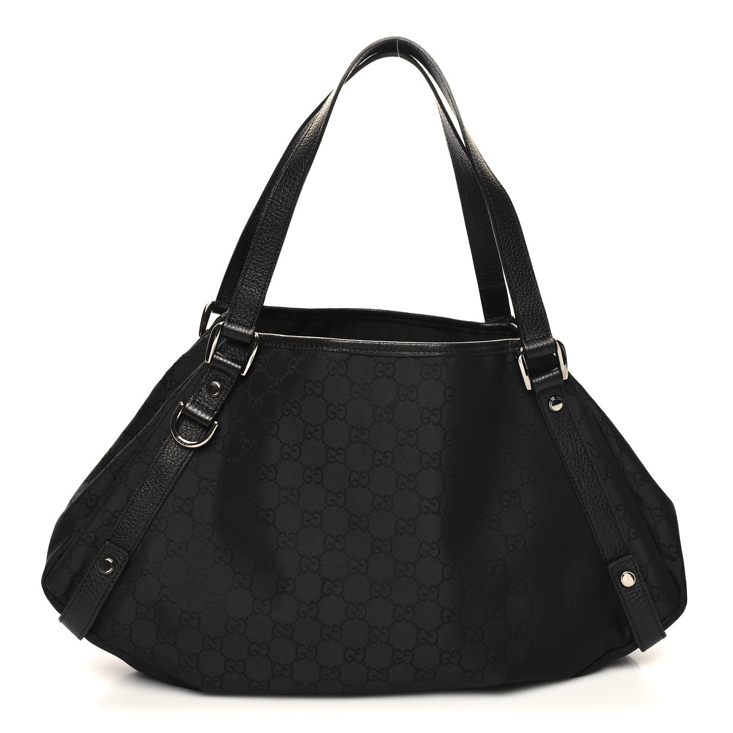 Gucci Nylon Monogram Medium Abbey Shoulder Bag Black 1 of 10