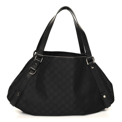 Gucci Nylon Monogram Medium Abbey Shoulder Bag Black 1 of 10