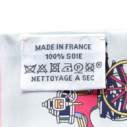 Hermes Silk Les Voitures Exquises Twilly Bleu Rose Vert 4 of 4
