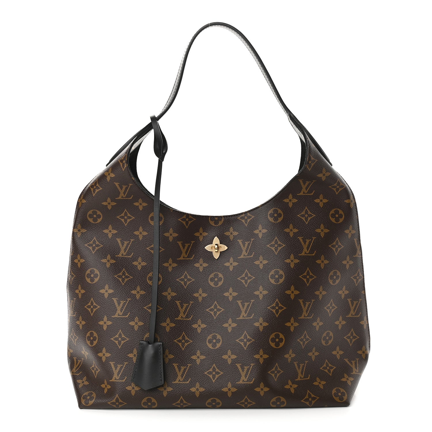 Louis Vuitton Monogram Flower Hobo Black 1 of 8