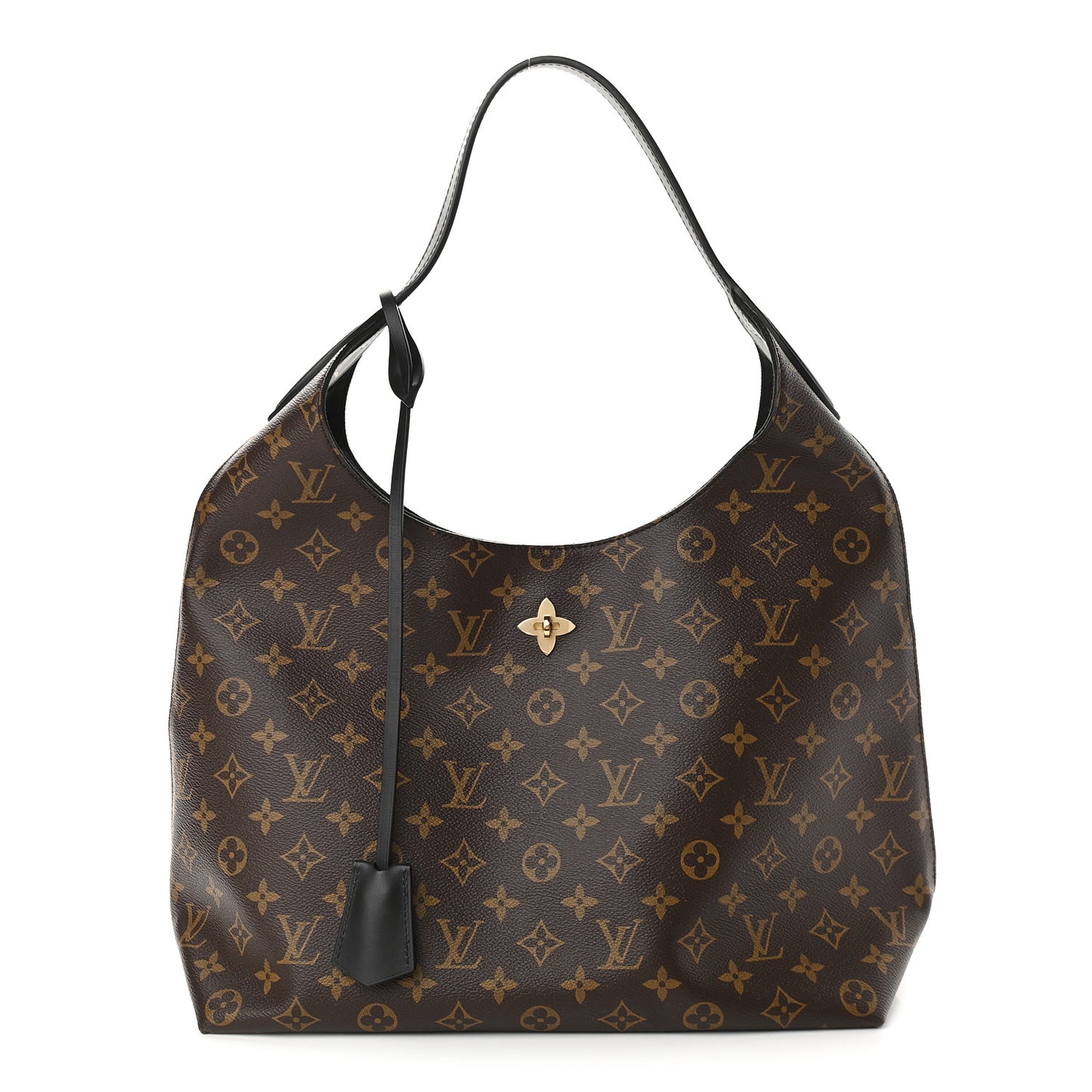 Monogram Flower Hobo Black