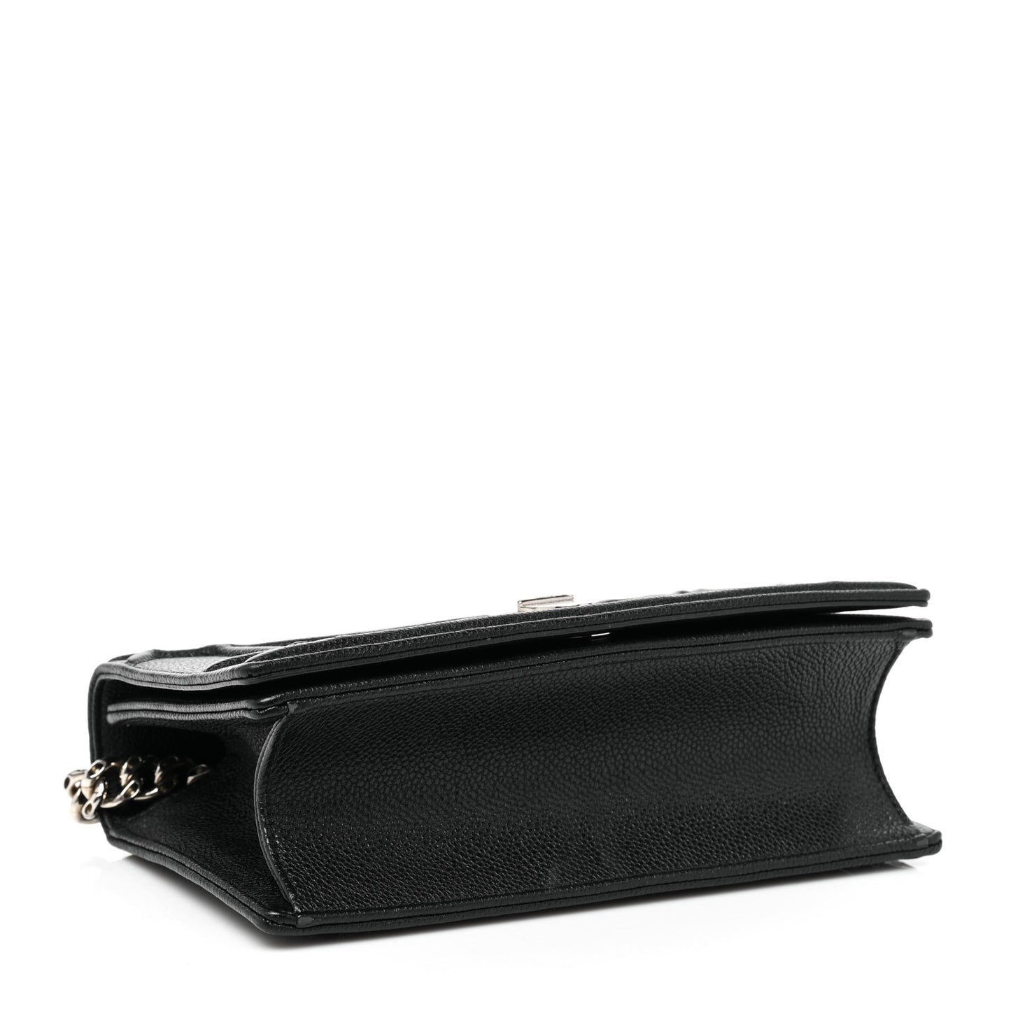 Grained Calfskin Small Diorama Flap Bag Black