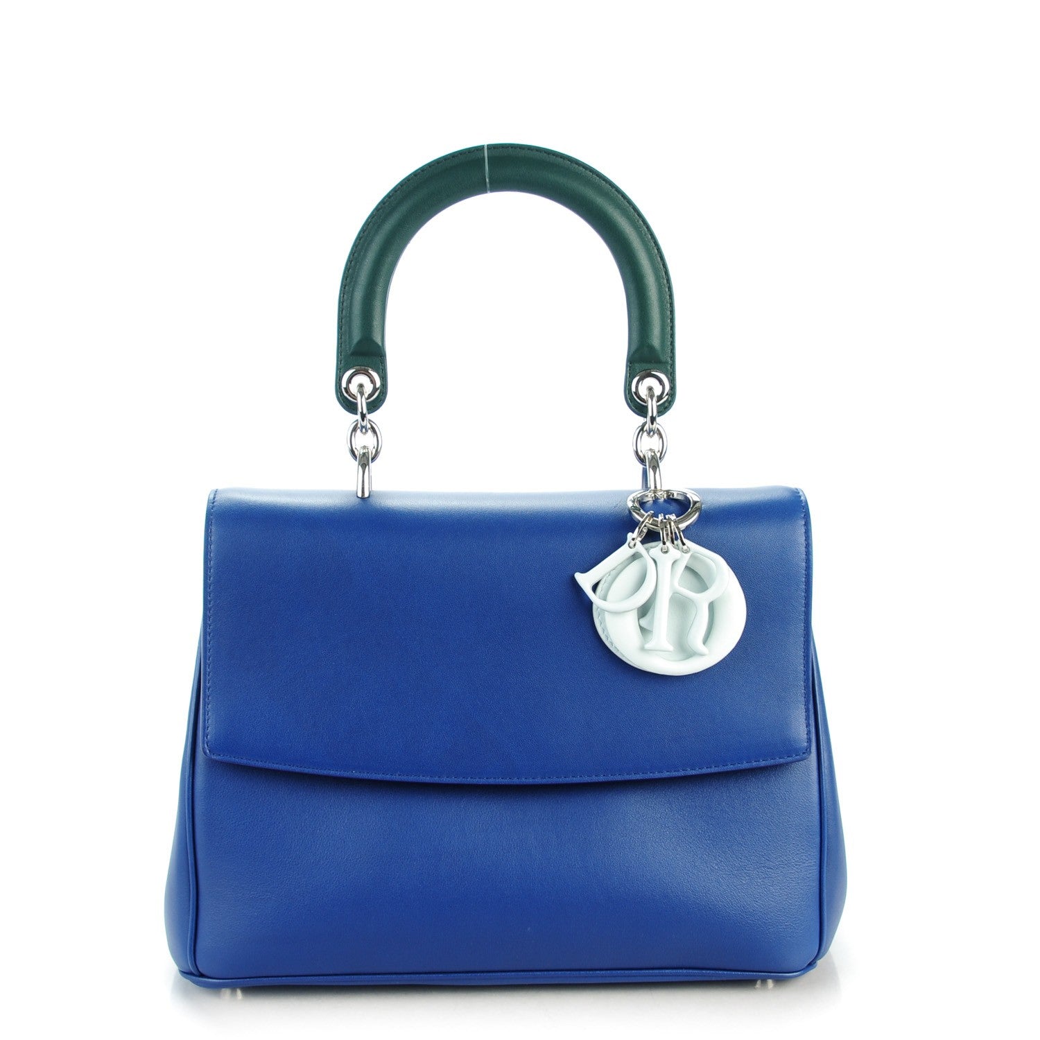 Christian Dior Smooth Calfskin Small Tri-Color Be Dior Flap Blue Celeste Deep Green 1 of 6