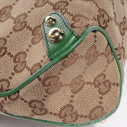 Gucci Monogram Horsebit Web Flap Bag Green 9 of 9