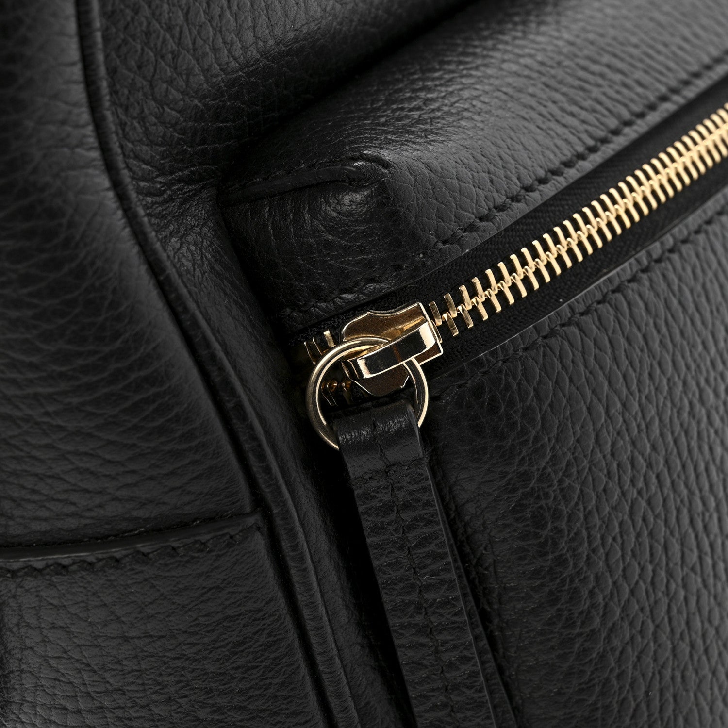 Gucci Pebbled Calfskin Soho Chain Backpack Black 11 of 15