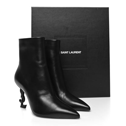 Saint Laurent Nappa Vendome Opyum 85 Ankle Boots 37 Black 8 of 8