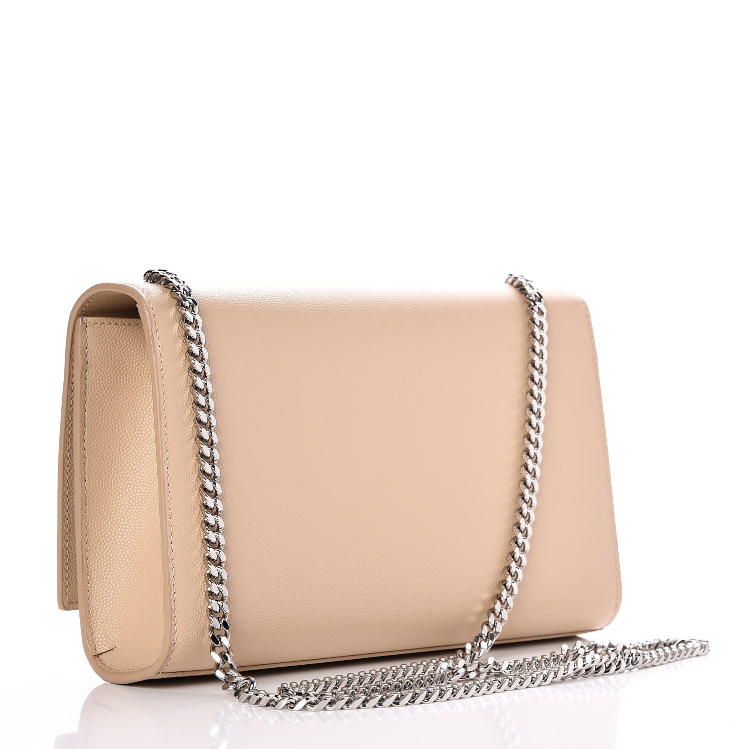 Saint Laurent Grain De Poudre Medium Monogram Kate Satchel Nude Powder 3 of 7