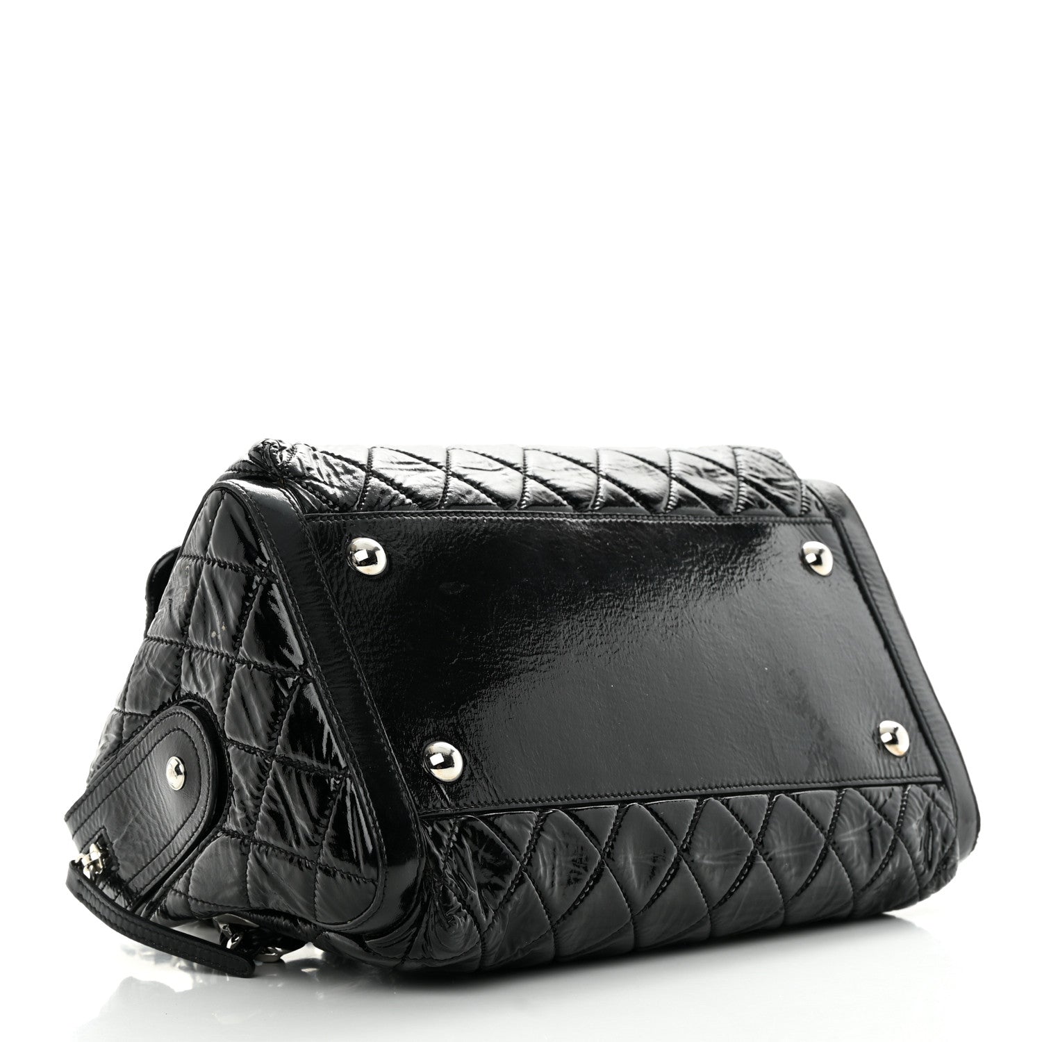 Chanel Patent Quilted Day Glo Flap Bag Black 4 of 22