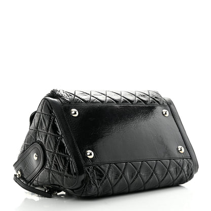 Chanel Patent Quilted Day Glo Flap Bag Black 4 of 22