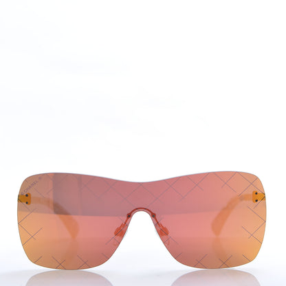 Chanel Shield Runway Sunglasses 4215 Silver Red 2 of 6