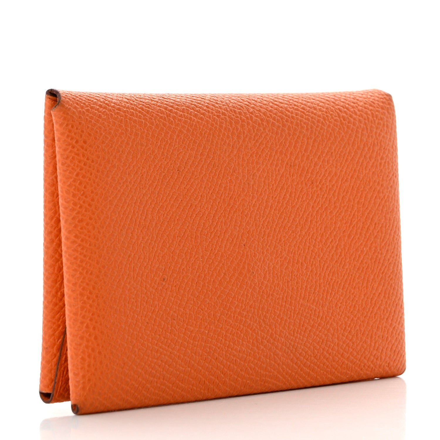 Hermes Epsom Calvi Duo Card Case Orange 3 of 9