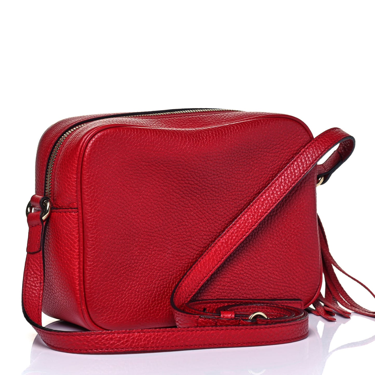 Pebbled Calfskin Small Soho Disco Bag Tabasco Red