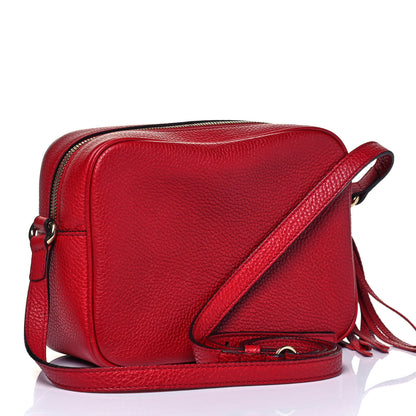 Gucci Pebbled Calfskin Small Soho Disco Bag Tabasco Red 3 of 9