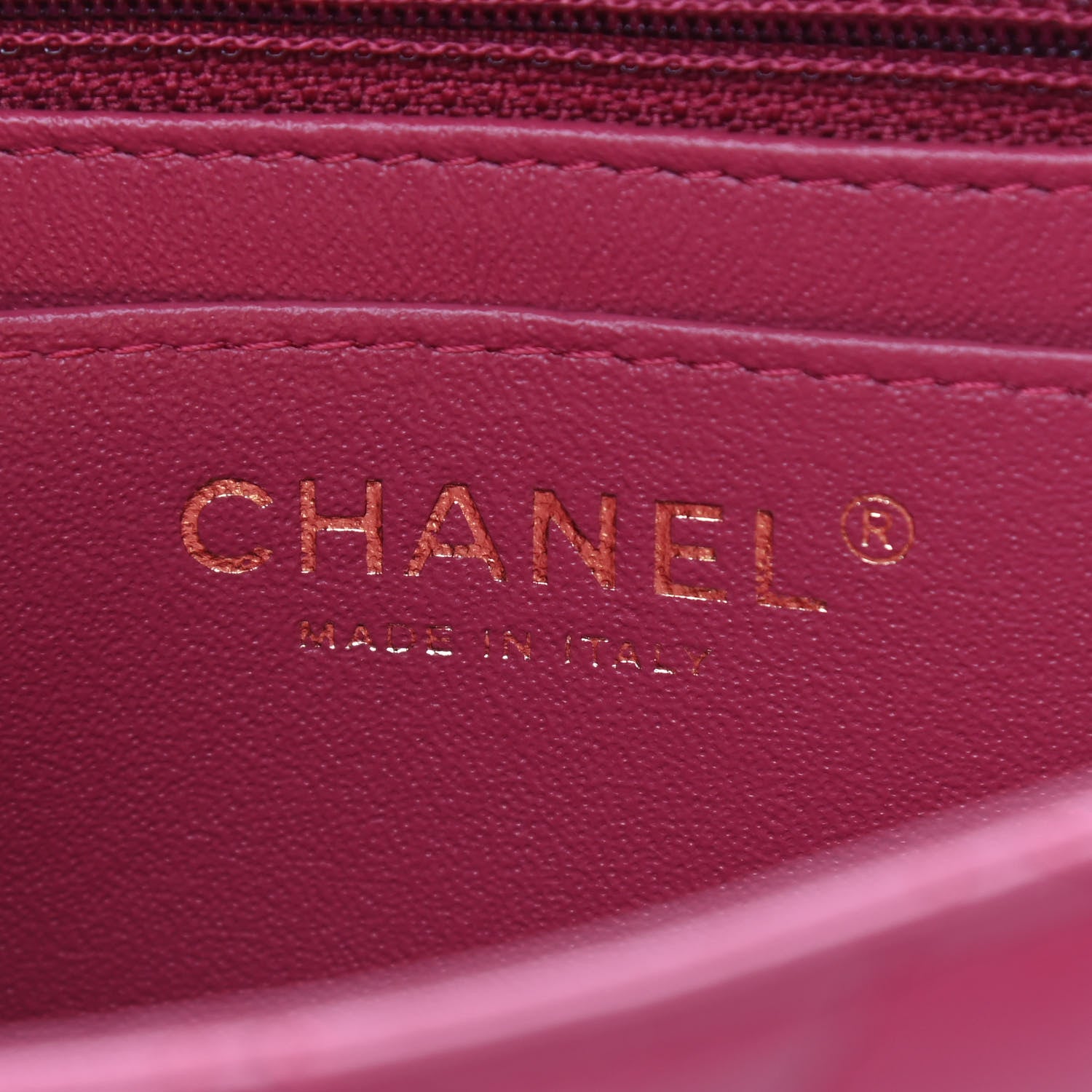 Chanel Lambskin Quilted Mini Square Flap Dark Pink 5 of 8