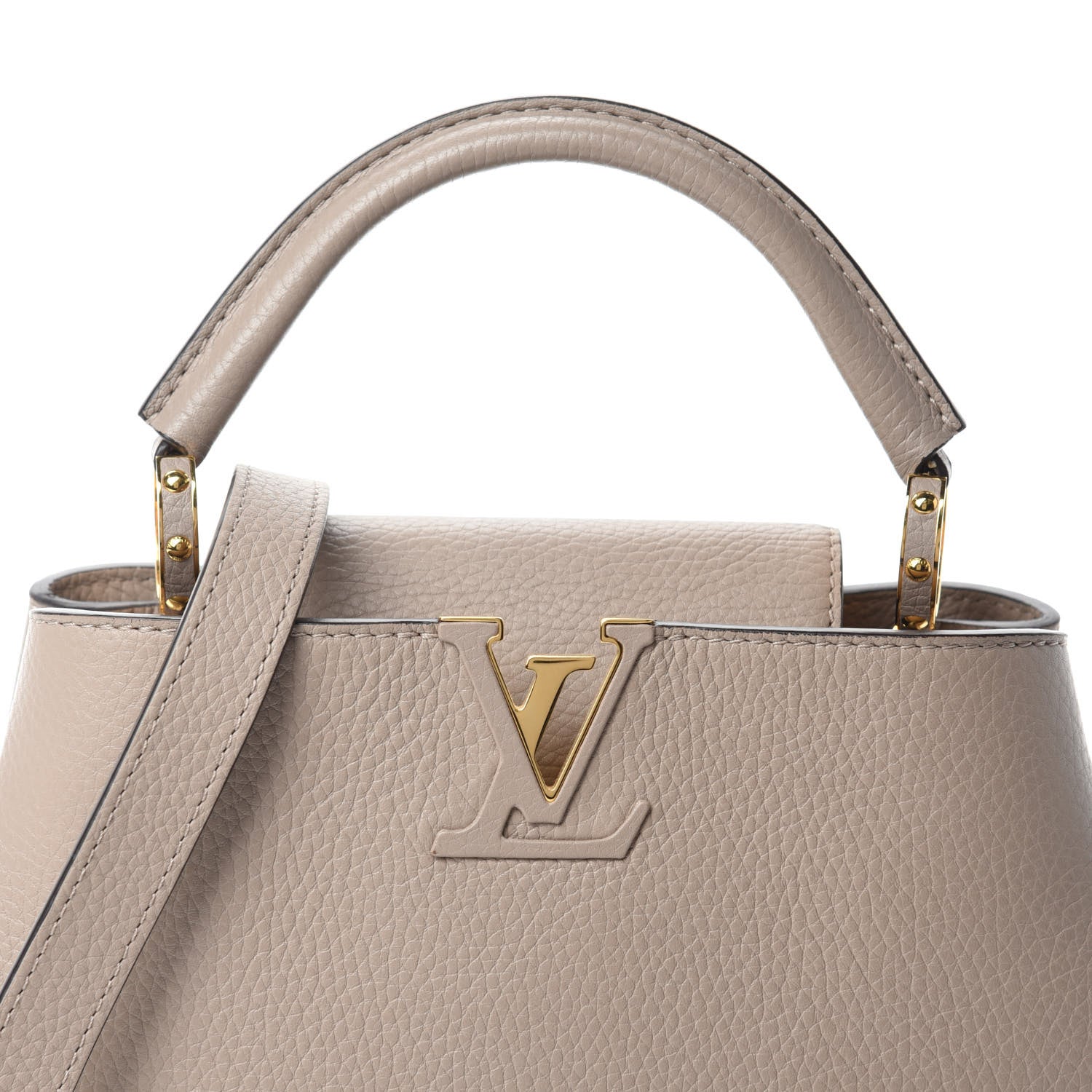 Louis Vuitton Taurillon Capucines BB Galet 12 of 12